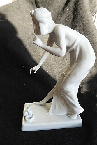 Statuina porcellana art deco - statuina,